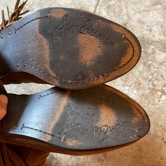 COPY - Sam Edelman Louie fringe suede boots 7 - Picture 6 of 8